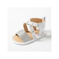thumbnail image 5 of hirigin Baby Girls PU Leather Sandals Toddler Non-Slip Open Toe Sequins First Walking Soft Sole Shoes, 5 of 5