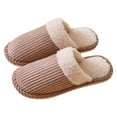 thumbnail image 2 of Rokment Winter Fuzzy Slippers for Women Men Cozy Warm Memory Foam House Shoes Indoor Outdoor Bedroom Home Slip on Shoes Coffee Size 8, 2 of 5