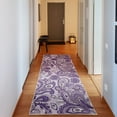 thumbnail image 1 of Paisley Decorative Rug, Ethnic Art Swirly Flowers Leaves Floral Pattern Bohemian Style Country Print, Quality Carpet for Bedroom Dorm and Living Room, 6 Sizes, Violet Pale Lilac, by Ambesonne, 1 of 2