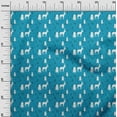 thumbnail image 2 of oneOone Rayon Teal Blue Fabric Merry Christmas Dress Material Fabric Print Fabric By The Yard 56 Inch Wide, 2 of 6