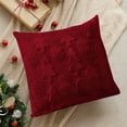 thumbnail image 5 of Amacok Christmas Pillow Covers Soft Plush Faux Fur Snowflake Christmas Tree Decorative Luxury Throw Pillows Pillowcases For Couch Sofa Party Festivals Winter Decorations, Red, 5 of 6