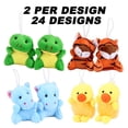 thumbnail image 2 of Axbotoy 48 Pieces Mini Plush Animals Toys Set, Small Stuffed Animal Keychain Set for Valentine Gift,Easter Egg Filter,Carnival Prizes, Classroom Rewards, Goody Bags Filler,Party Favors 103, 2 of 3