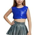 thumbnail image 2 of MEZZALL Kids Xmas Party Tops With Sequin Performance Vests For Dance Team And Preschool Activities Solid Color Versatile Child Clothes, 2 of 4