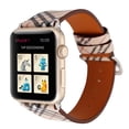 thumbnail image 3 of Correa para Apple Watch Correa de cuero a cuadros de moda para Apple Watch 7-1 Correa de cuero para iWatch 7, 3 of 6