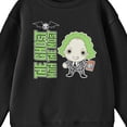 thumbnail image 2 of Beetlejuice Chibi Betelgeuse The Ghost With The Most Boy's Black Sweatshirt-Large, 2 of 3
