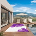 thumbnail image 3 of Purple Gold Outdoor Rug for Patio/Deck/Porch, Non-Slip Large Area Rug 4 x 6 Ft, Abstract Flower Ombre Aesthetics Paint Indoor Outdoor Rugs Washable Area Rugs, Reversible Camping Rug Carpet Runner, 3 of 8