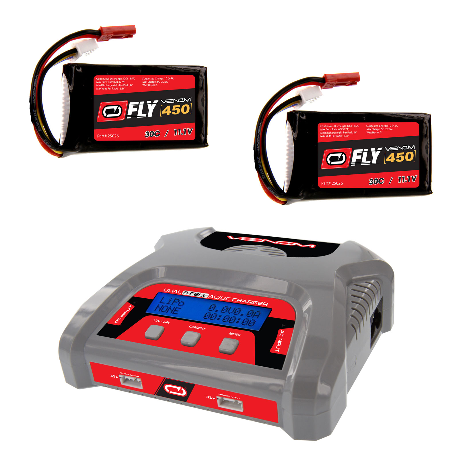 Venom 50W Dual Output AC/DC 6 amp 3S LiPo RC Battery Balance Charger