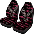 thumbnail image 5 of Pzuqiu Car Seat Covers Softy Durable Car Seat Cushion Polyester Breathable Protection, Fit for Cars Sedans Trucks, American Flag Deer Design, 5 of 10