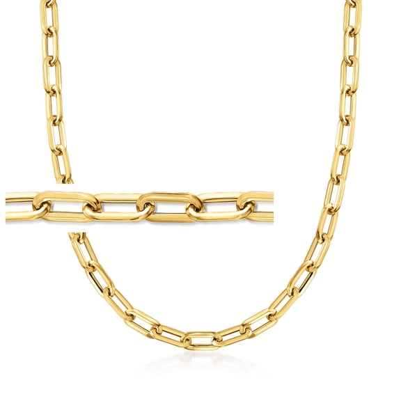 Ross-Simons Italian 18kt Yellow Paper Clip Link Necklace, Women's, Adult
