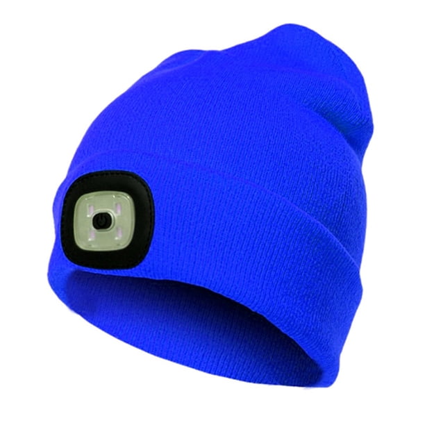 Gorro con faro LED recargable unisex, gorro de punto cálido para seguridad en invierno, regalos para hombres, mujeres y papás