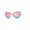 Gold Pink Blue, variant on Womens Metal Rim Butterfly Diva Designer Fashion Sunglasses Gold Pink Blue