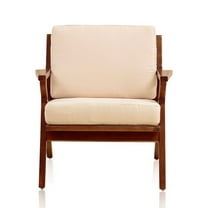 Manhattan Comfort Martelle Fabric Accent Chair in Cream/Amber