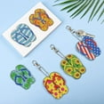 thumbnail image 3 of Diamonds Painting Keychain Flip Flops/Sunflower 5d  Keyring Art Kit For Kids Diy Crafts Home Party Favors, 3 of 9