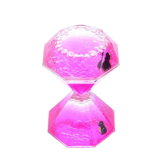Soimiss Sandglass Oil Liquid Motion Bubble Timer Desk Decor For Home Unique Present Pink