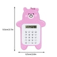 thumbnail image 3 of Ke1Clo Cute Bear Shape Basic Calculator, Battery Powered Handheld with Large LCD Display, Portable Mini Calculator for School Children Home Office, Yellow Blue Cyan Brown, Pink, 3 of 4