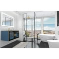 thumbnail image 3 of Rosario 36" Wood Floating Vanity Base w/ Glass Facade in Matte Blue, 3 of 6