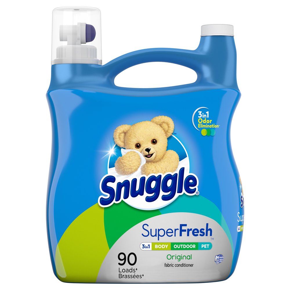 Snuggle Super Fresh Liquid Fabric Softener, Original, 90 Loads, Odor