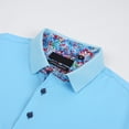 thumbnail image 5 of Damipow Mens Polo Shirts Short Sleeve Regular Fit Fashion Designed Golf Polo Shirt,Lt.blue M, 5 of 6