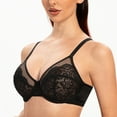 thumbnail image 4 of MELENECA Women's Full Coverage No Padding Plus Size Minimizer Underwire Bra Black 40B, 4 of 5