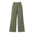 thumbnail image 4 of Sunnin Women High Waist Corduroy Wide Leg Pants Casual Stretchy Cotton Lounge Pants with Pockets, 4 of 9