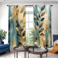thumbnail image 5 of WNOOHIY Colorful Leaf & Floral Print Curtains,Light Filtering,Rod Pocket Design for Bedroom, Living Room,Set of 2 Panels, 5 of 8
