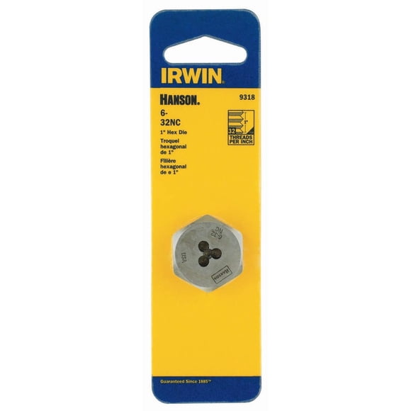 Auto Accessory Hanson 6-32NC - Troquel hexagonal de 1 pulgada