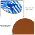 thumbnail image 5 of Israel Set of 6 Round Coasters, Microfiber Leather Drink Coasters, 11x11 cm/4.3x4.3 in Coaster Set for Table and Home Decor, 5 of 6