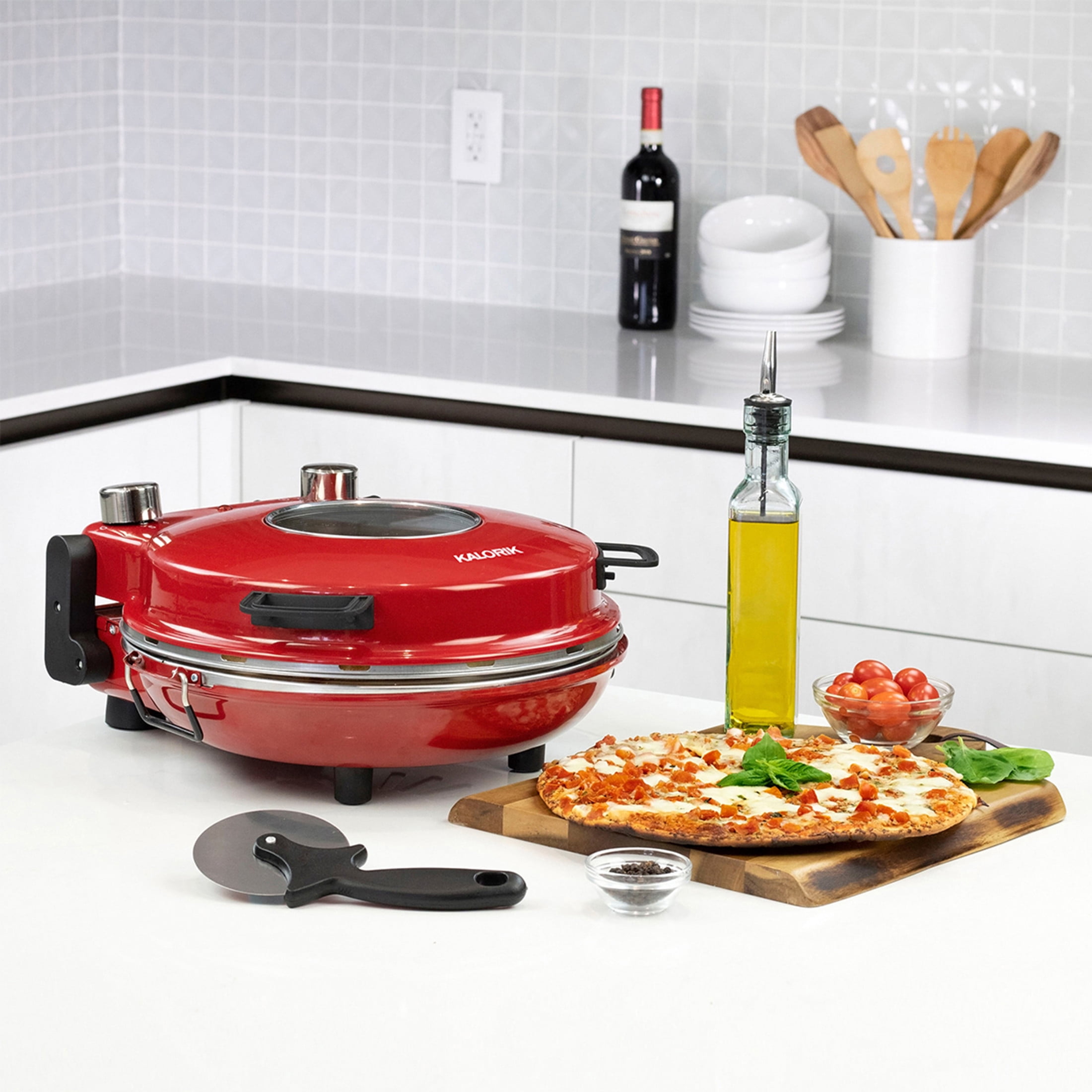 Kalorik Kitchen Hot Stone Pizza Oven, Perfect for Crispy Crust