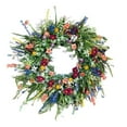 thumbnail image 2 of Spring and Summer Wreaths for Front Door, 15.75 Inch Artificial Wildflower Wreath, Weather Resistant Green Year-Round Wreath, Rural Indoor and Outdoor Decoration Wild flower Wreath All Year Round, 2 of 9