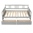 thumbnail image 3 of Aukfa Wooden Full Daybed with Storage Drawers, Gray, 3 of 8