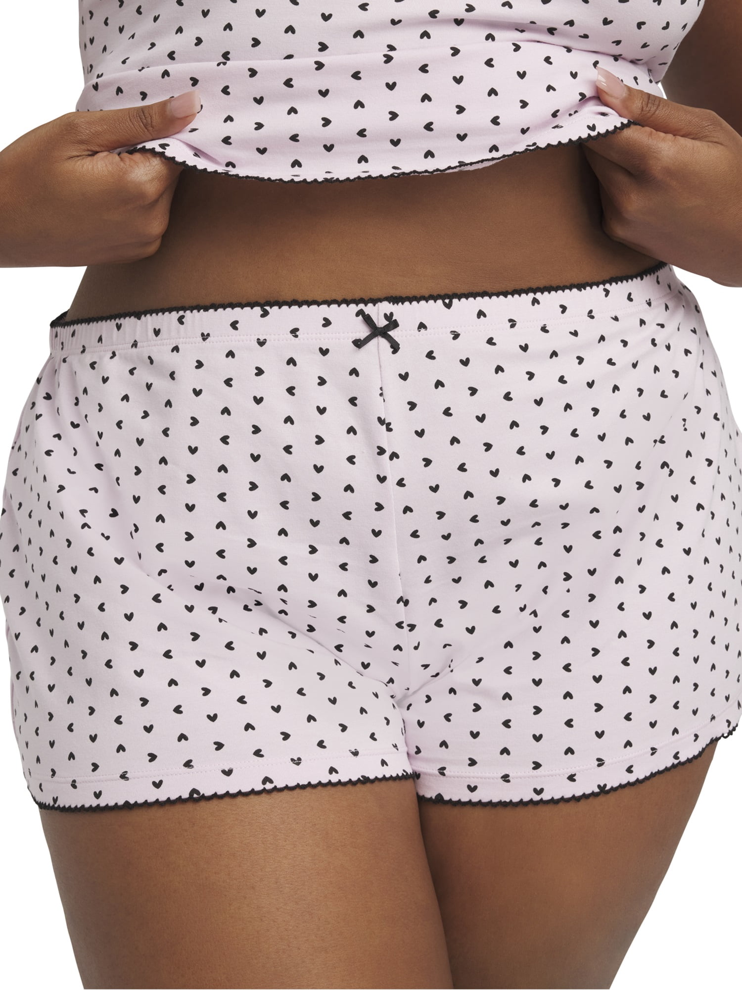 Mills by Millie Bobby Brown Women's Sleep Printed Stretch Jersey Short with Picot, Sizes XS-XXXL