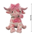 thumbnail image 2 of DJKDJL Pink Highland Cow Plush Toys, Soft Highland Cow Stuffed Animal with Bow Rose, Cute Fluffy Farm Cow Plush, Cute Stuffy Pillow for Adults, Ideal Valentines Day Gifts for Girlfriends Lover, 2 of 10