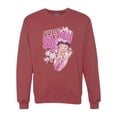 thumbnail image 1 of Wild Bobby, Shore Surfer Betty Boop Betty Boop Unisex Crewneck Sweatshirt, Vintage Heather Red, Small, 1 of 5