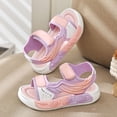 thumbnail image 4 of Dakaela 2-8Y Boys Girls Sandals Summer Athletic Hiking Beach Water Shoes Outdoor Open Toe Fashion Sneakers with Double Hook and Loops Pink, 4 of 7