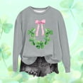 thumbnail image 2 of Levmjia Women Sweatshirt Long Sleeve Fashion Printing Casual T-Shirt St. Patrick's Day Round Neck Crewneck Pullover Loose Tunic Tops Fall Spring, 2 of 4
