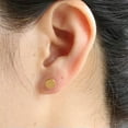 thumbnail image 4 of K-KED 1 Pair Round Barbell Stainless Steel Men Women 8-12mm Dumbbell Ear Stud Earrings-Gold-6mm, 4 of 9