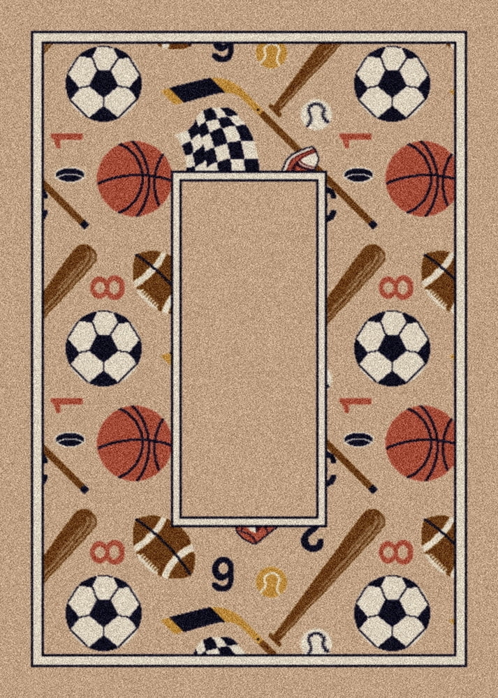 Milliken Design Center Area Rug GOOD SPORTS PEARL MIST Good Sports