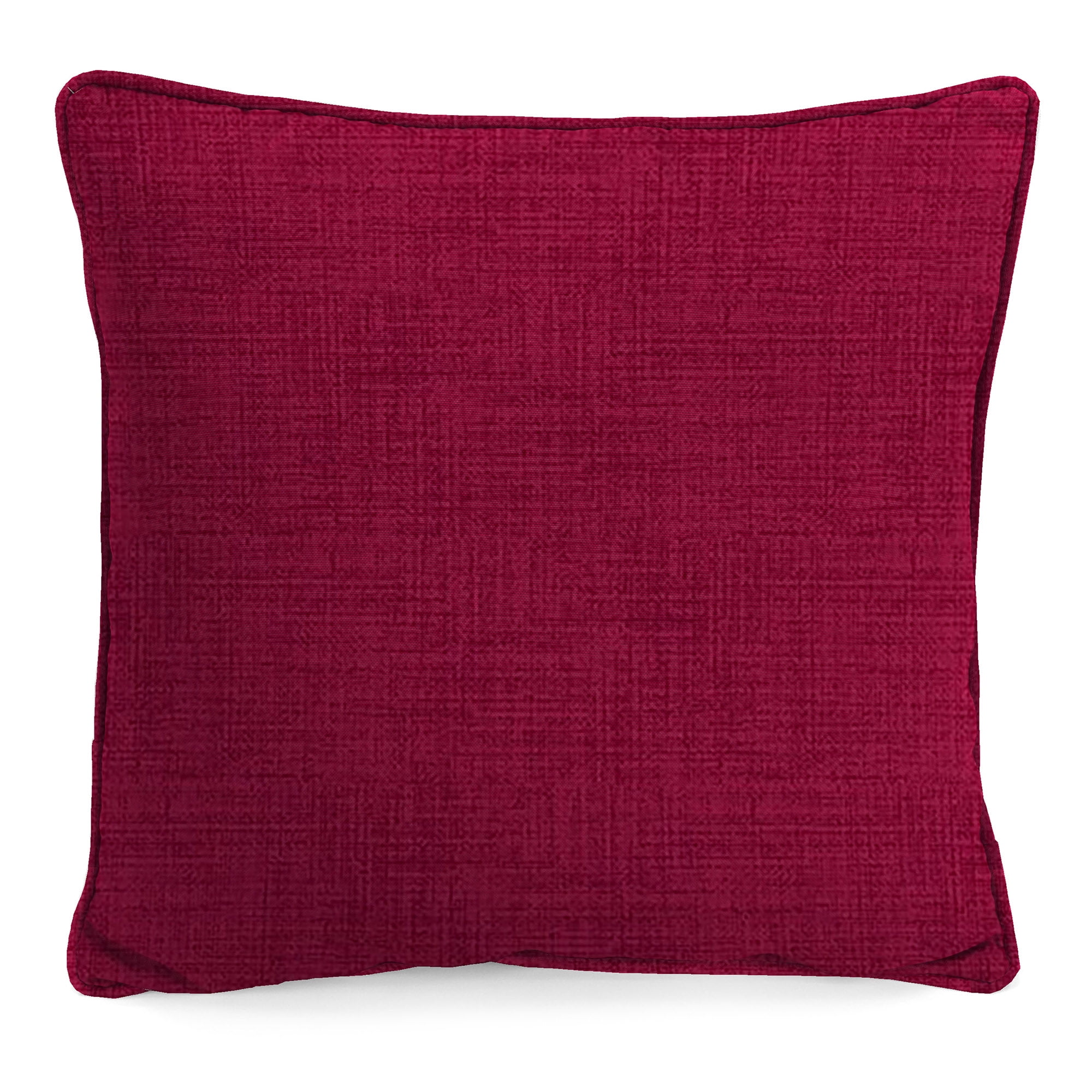 Jordan Manufacturing 16" x 16" Hello Autumn Cream Tree and Merlot Solid Reversible Square Outdoor Throw Pillow with Welt (2 Pack)