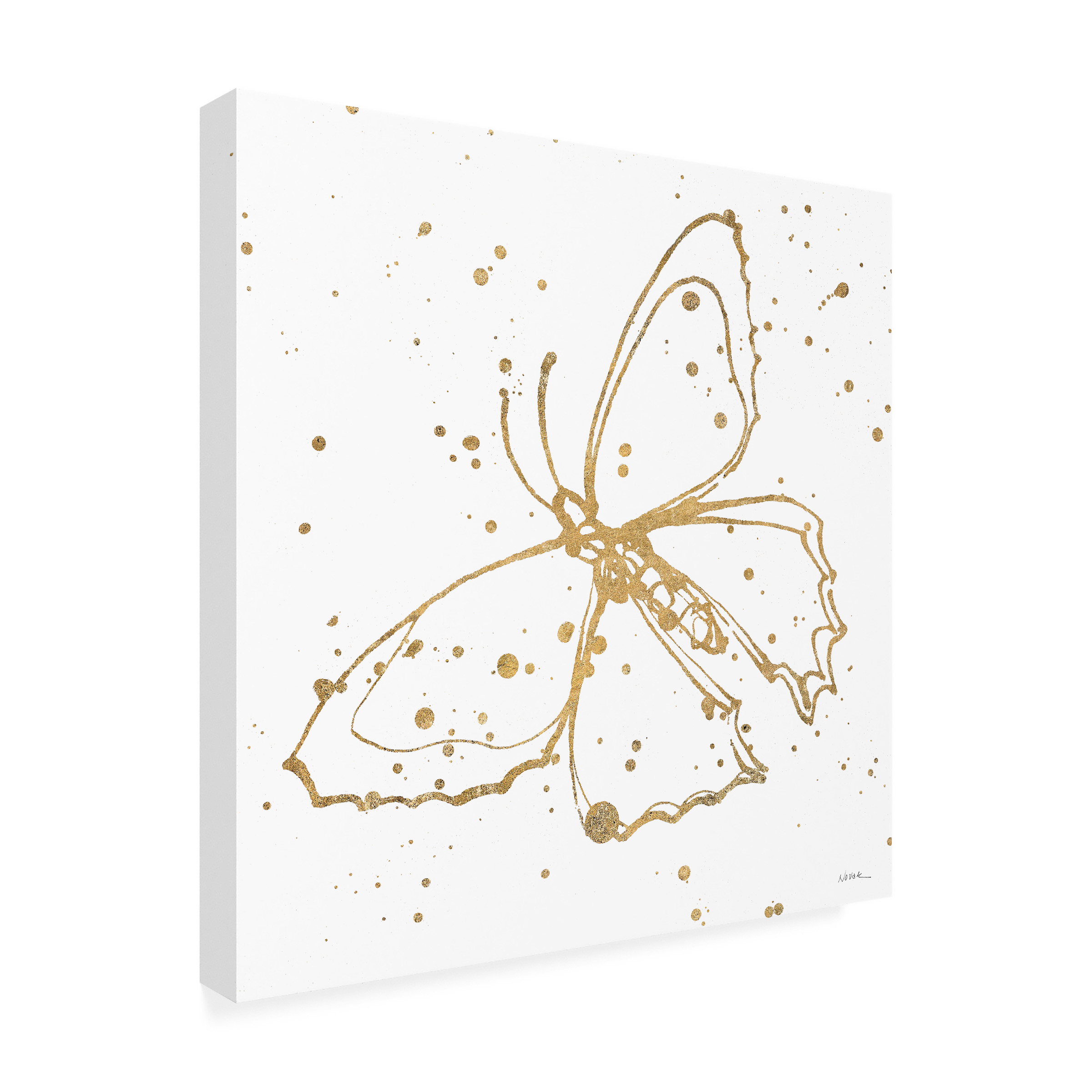 Trademark Fine Art "Golden Wings II" Canvas Art by Shirley Novak