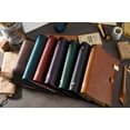 thumbnail image 4 of KISSKI·H Olvido A7 Leather Travelers Pocket Notebook, Refillable Binder Journal with Lined, 6 Ring Binder Notepad Organizer Holder, Vintage Diary for Writer/Business, Personal/Business Gift, Purple, 4 of 4