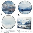 thumbnail image 4 of Designart "Summit Serenity Blue and White Japan Mountains" Oversized Landscapes Framed Wall Art - Traditional Blue Japan Living Room Framed Canvas Art, 4 of 7