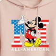 thumbnail image 3 of Disney - Americana - Mickey Flag All American - Juniors Cropped Pullover Hoodie, 3 of 5