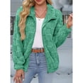 thumbnail image 4 of Chaqueta Suave y Cálida con Cremallera y Larga para Mujer Verde XXL, 4 of 7