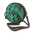 thumbnail image 2 of Lsque Green Mosaic Glass Pattern Shoulder Bag – Microfiber Leather Crossbody with Detachable Strap & Handle Ring, Waterproof & Durable, Elegant Everyday Carry, 2 of 5