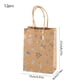thumbnail image 3 of Bolsa de tela con diseño de copo de nieve navideño | Bolsa de regalo de papel kraft con base plana para fiestas | Empaque para regalos pequeños, dulces y presentes, 3 of 6