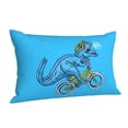 thumbnail image 2 of Disketp Pillow Covers Fun Riding Dinosaur Pattern Throw Pillow Case Cushion Covers,Cushion For Bedroom,Couch,Home-14"X20", 2 of 9