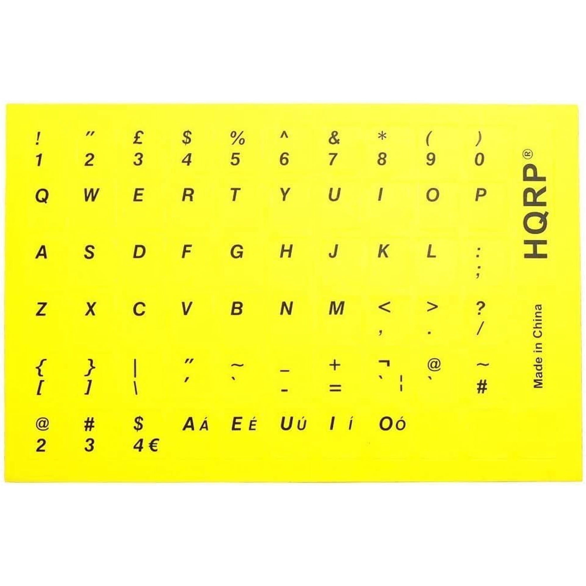 White Russian/Ukrainian Keyboard Stickers - Transparent Background, Fits All PC/Laptop Keyboards