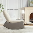 thumbnail image 2 of Aukfa Nursery Rocking Chair Comfy Glider Accent Chair w/ Adjustable Backrest for Home Office, Gray, 2 of 10