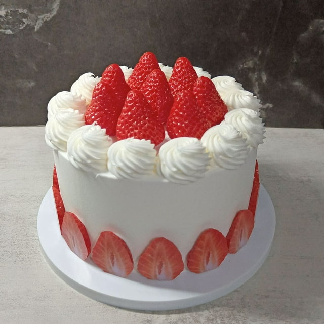 CIMAXIC Birthday Simulation Cake Model For Photoshoot Artificial Birthday Cake Prop Bakery Displays Cake Model Realistic Cake Prop For Display (6-inch),7.87"X7.87"X5.12"