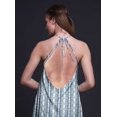 thumbnail image 2 of Bimba Robe Décontractée Teinture sur Nœuds Longue Dos Nu à Col Halter Imprimée pour Femmes - Petite, 2 of 6